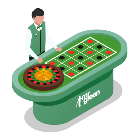 mr green casino live roulette table with dealer