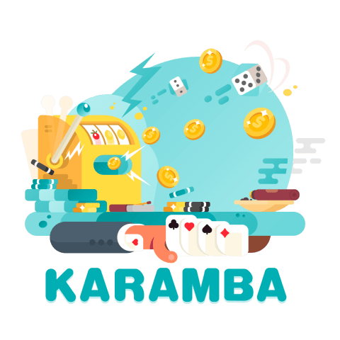 karamba casino branded image with slots and card games